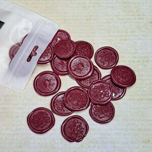 20 Handmade Peony Adhesive Wax Seals